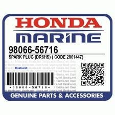 Honda-Bougie Sparkplug Honda DR6HS - Eggers Webshop-98066-56716-