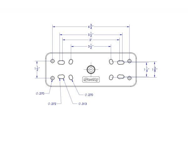 Scotty-163 Ball Mounting System with Large Fish Finder Mounting Plate - Eggers Webshop-163-