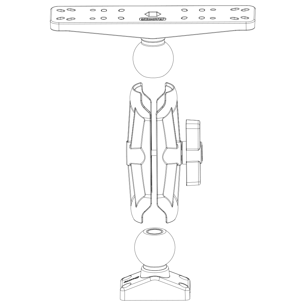 Scotty-176 2,25 " Ball System Base - Eggers Webshop-176-