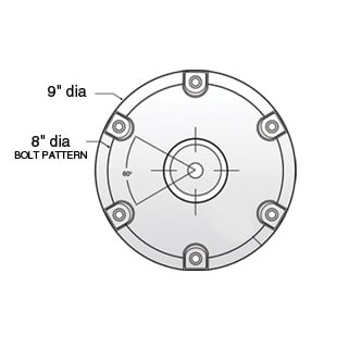Springfield-Plug In Base 2-3/8" ( 6 cm) Anodized - Eggers Webshop-1300751-A1-