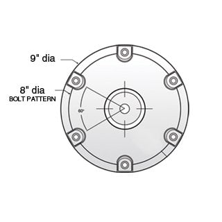 Springfield-Taper-Lock 9" Aluminum Base Round - Eggers Webshop-1600003-