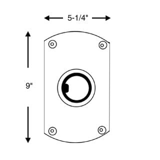 Springfield-Taper-Lock Double Flat Side Base, Satin Finish - Eggers Webshop-1600008-